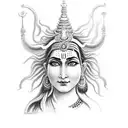 shiva Parvati tattoo design idea