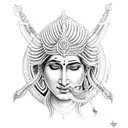 shiva Parvati tattoo design idea