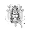 shiva Parvati tattoo design idea