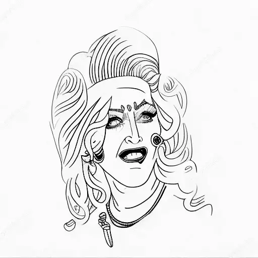 A minimalist tattoo of Madonna tattoo design idea