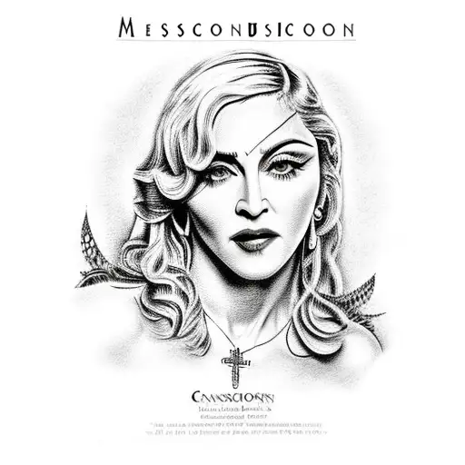 Madonna Confessions on a dance floor tattoo design idea