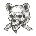 Bear skull tattoo design idea