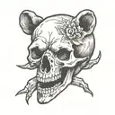 Bear skull tattoo design idea