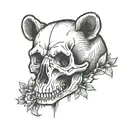 Bear skull tattoo design idea