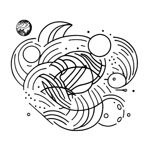 Moon phases tattoo design idea