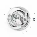 Moon phases tattoo design idea