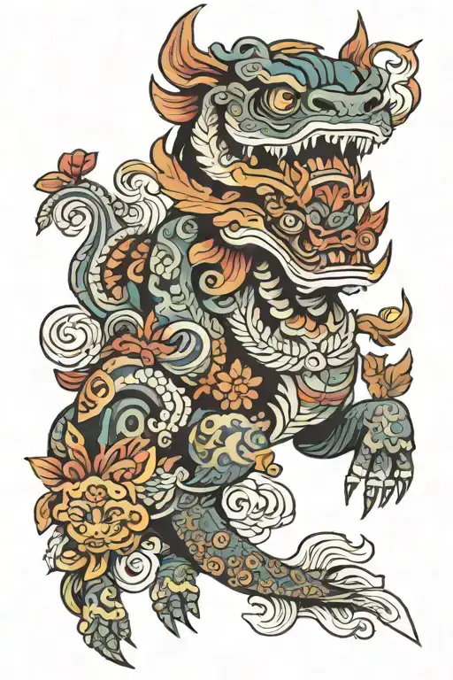 animal totem pole inspired tattoo design idea