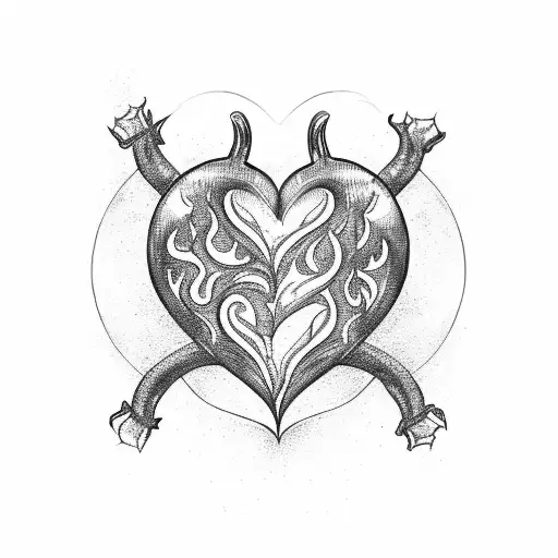 Set Your Heart Ablaze tattoo design idea