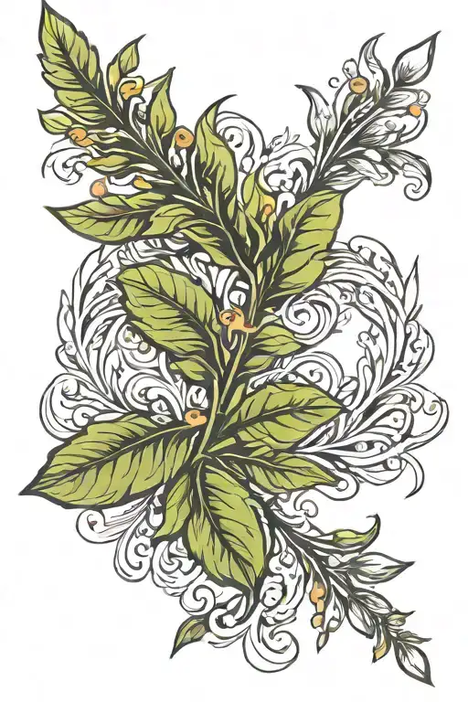 laurel wreath / 111 within tattoo design idea