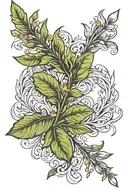 laurel wreath / 111 within tattoo design idea
