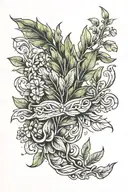 laurel wreath / 111 within tattoo design idea