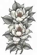 magnolia flower tattoo design idea