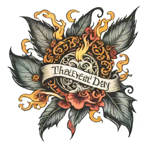 Text: That tearful day when it will rise from the embers tattoo design idea