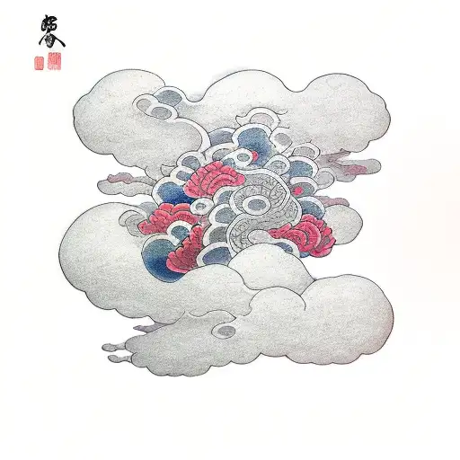 clouds tattoo design idea