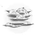 clouds tattoo design idea
