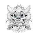 lilo and stitch, ohana tattoo design idea