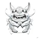 lilo and stitch, ohana tattoo design idea