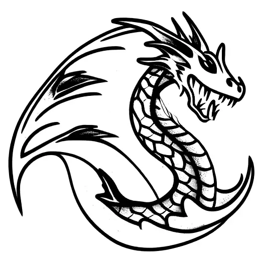 cute dragon tattoo design idea