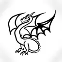 cute dragon tattoo design idea