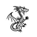 cute dragon tattoo design idea