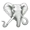 Elephant head  tattoo design idea