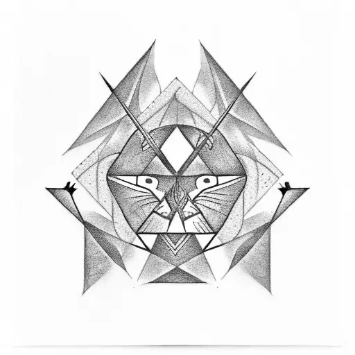 Triangle tattoo design idea