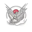 icarus falling angle tattoo design idea