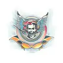 icarus falling angle tattoo design idea