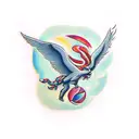 icarus falling angle tattoo design idea