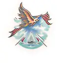 icarus falling angle tattoo design idea