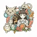 studio ghibli tattoo design idea