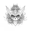 dagger with self love symbol tattoo design idea