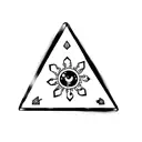 a triangle with an eye in the middle tattoo design idea