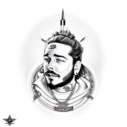 Post Malone tattoo design idea
