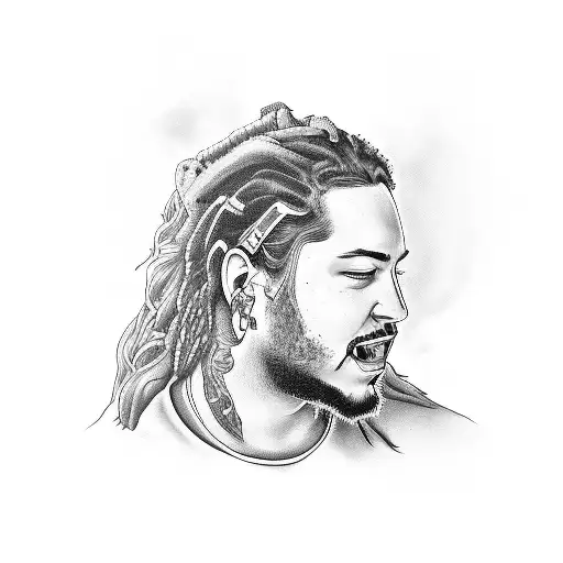 Post Malone tattoo design idea