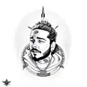 Post Malone tattoo design idea