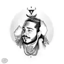 Post Malone tattoo design idea