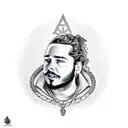 Post Malone tattoo design idea