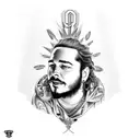 Post Malone tattoo design idea