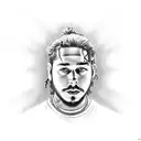Post Malone tattoo design idea