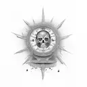 hour glass representing life and death tattoo design idea