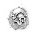 hour glass representing life and death tattoo design idea