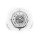 hour glass representing life and death tattoo design idea