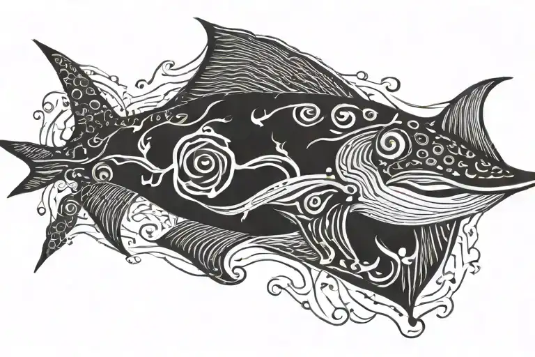 blanket ray tattoo design idea