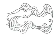 simple tattoo of three waves representing children  tattoo design idea