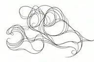three waves tattoo design idea