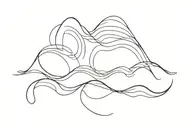 three waves tattoo design idea