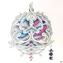 Caduceus tattoo design idea