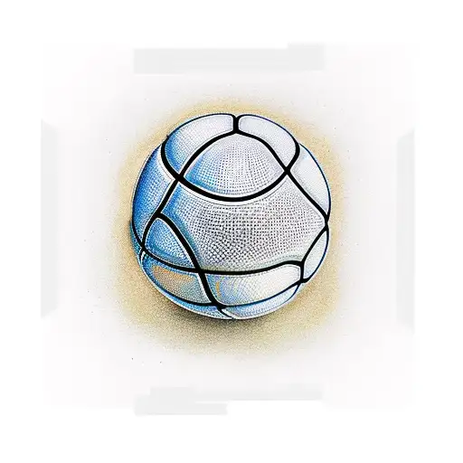basketball with Rubik's cube  tattoo design idea