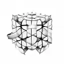 basketball with Rubik's cube  tattoo design idea